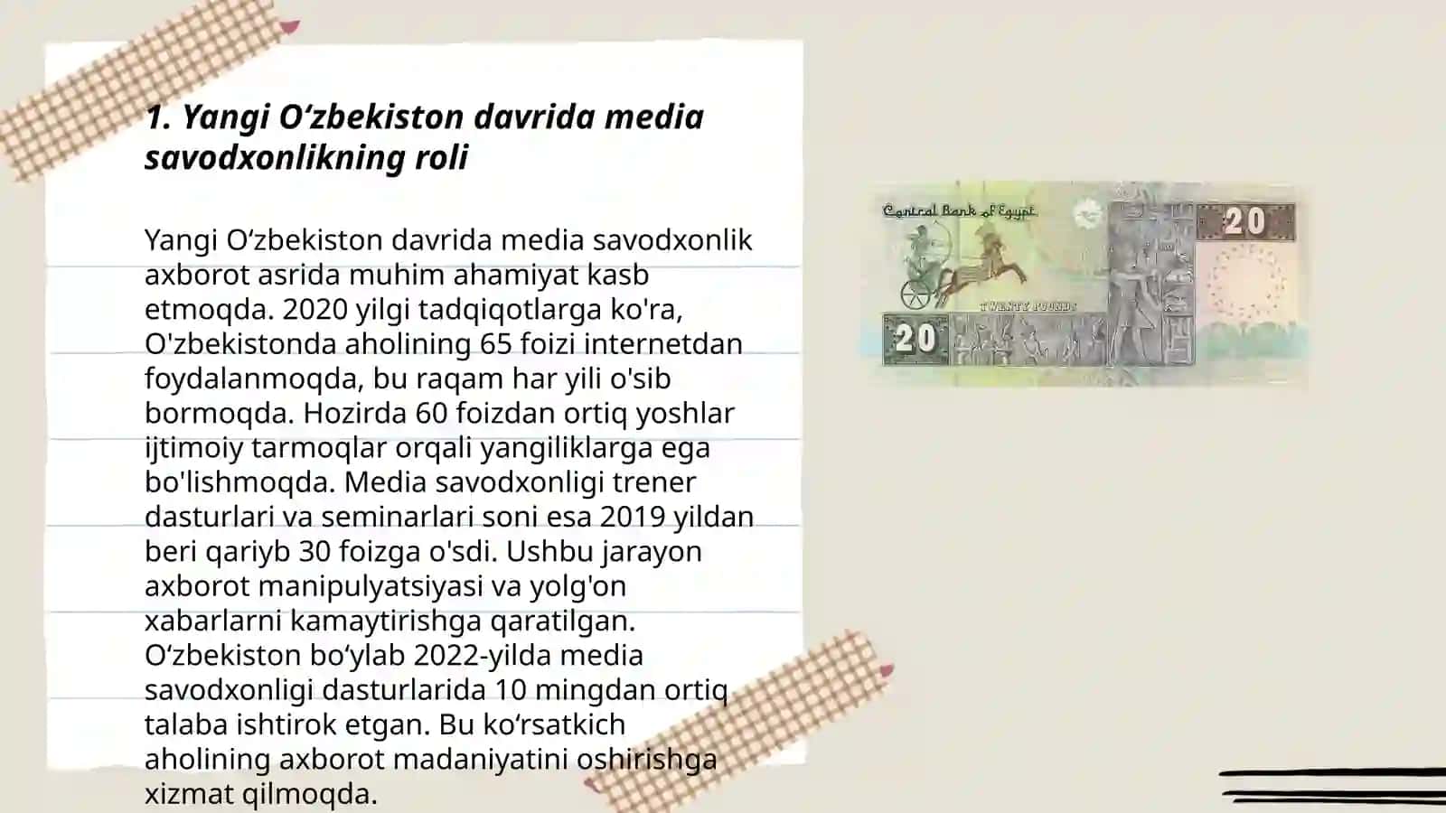 Yangi Oʻzbekistonda Media savodxonlik va axborot madaniyati 3