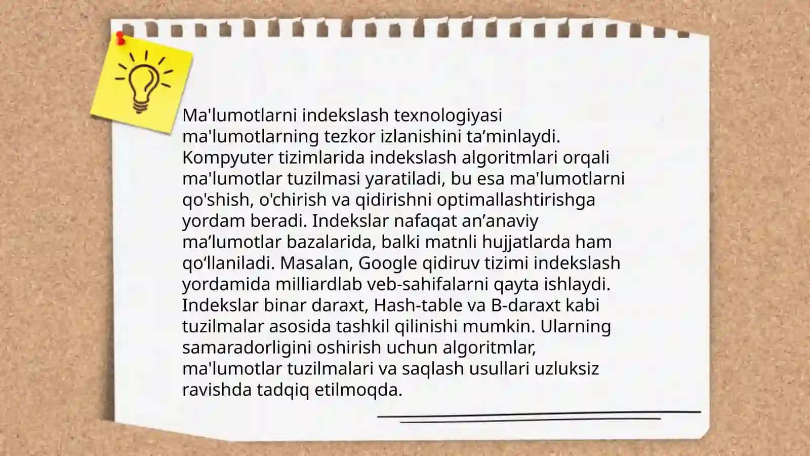 Ma’lumotlarni indekslash tizimi 3