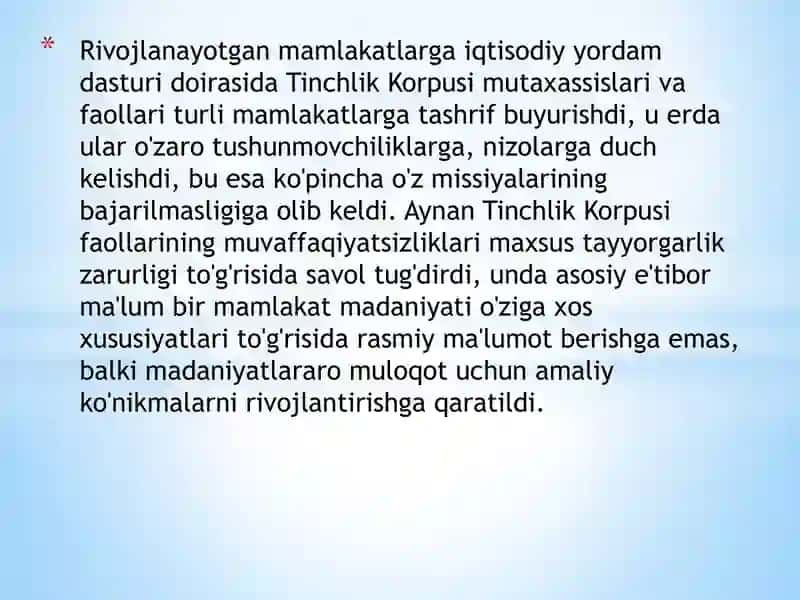 MADANIYATLARO MULOQOTNI TAKOMLASHTRISH 3