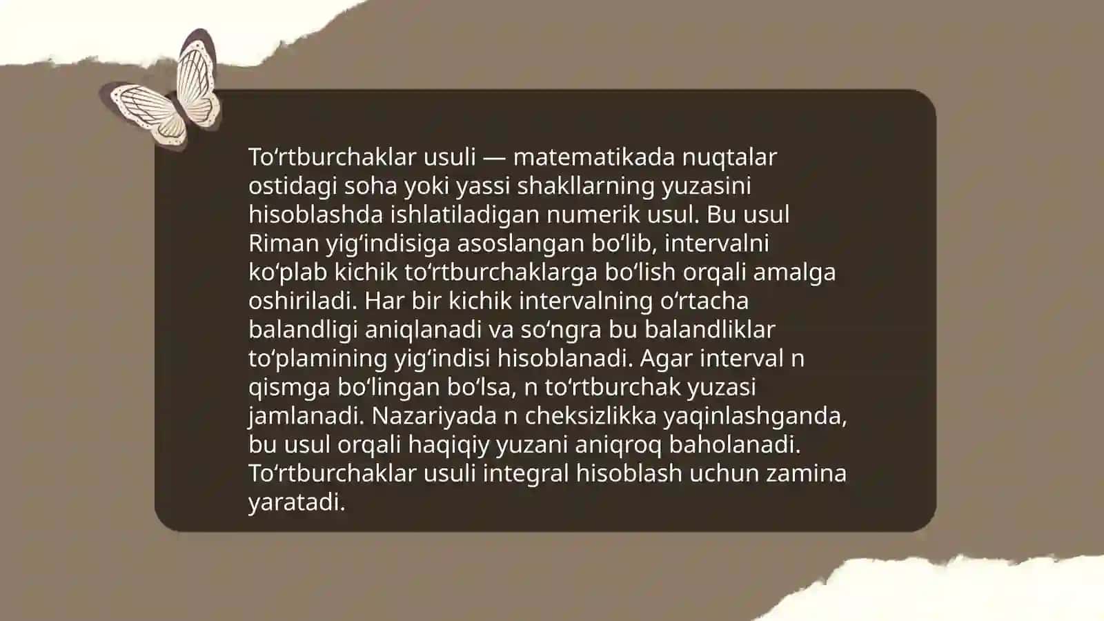 Integrallarni taqribiy hisoblash 3