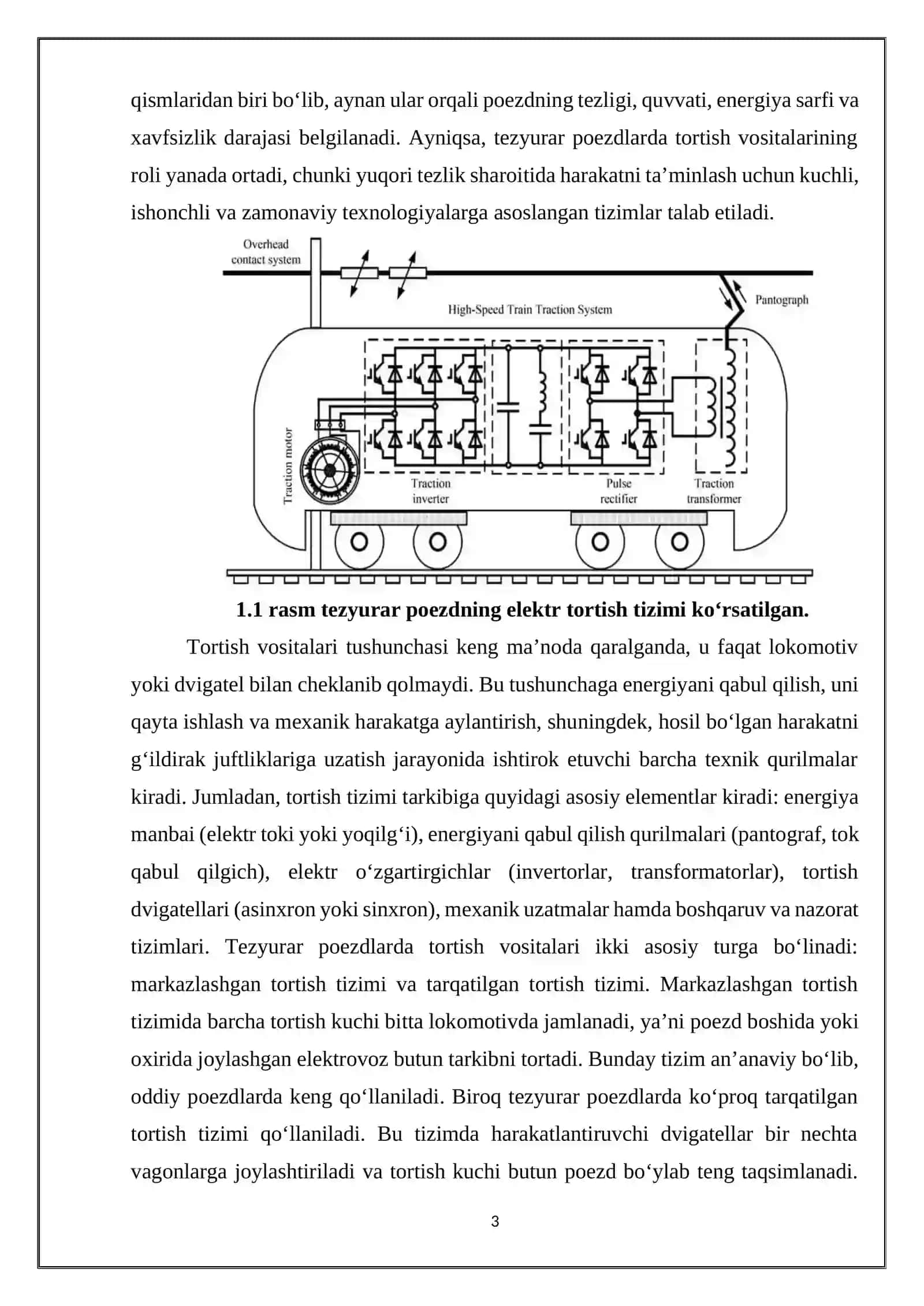 Tezyurar yo‘lovchi poezdlari uchun tortish vositalari 3
