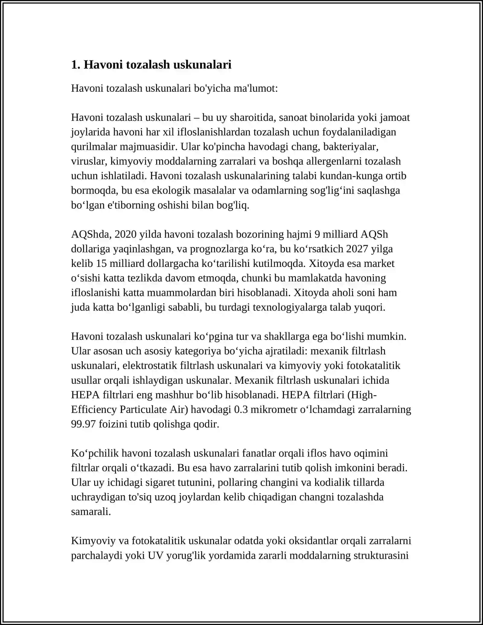 Havoni tozalash uskunalari 3