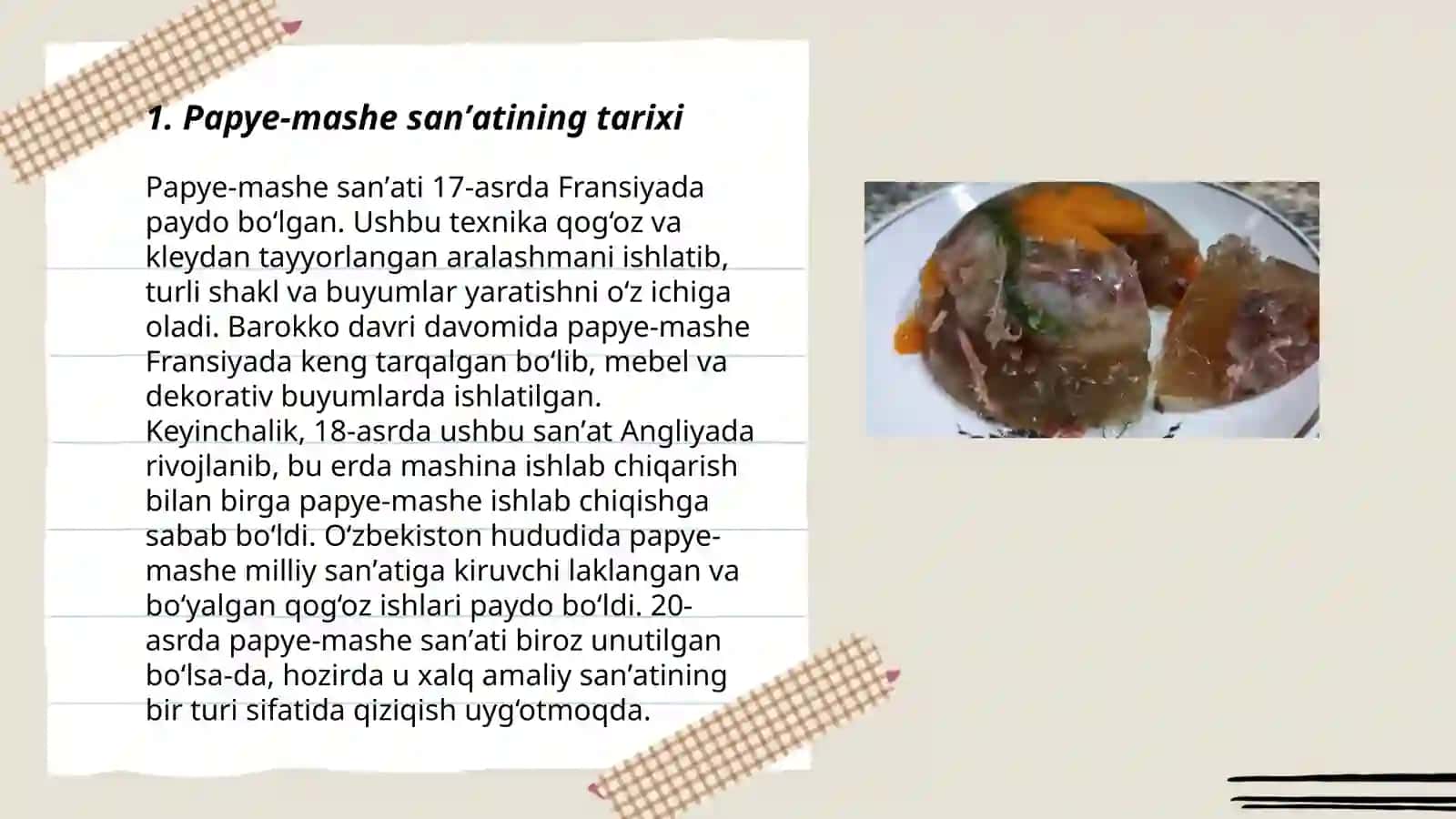 Pape-mashe haqida taqdimot tayyorlash 3