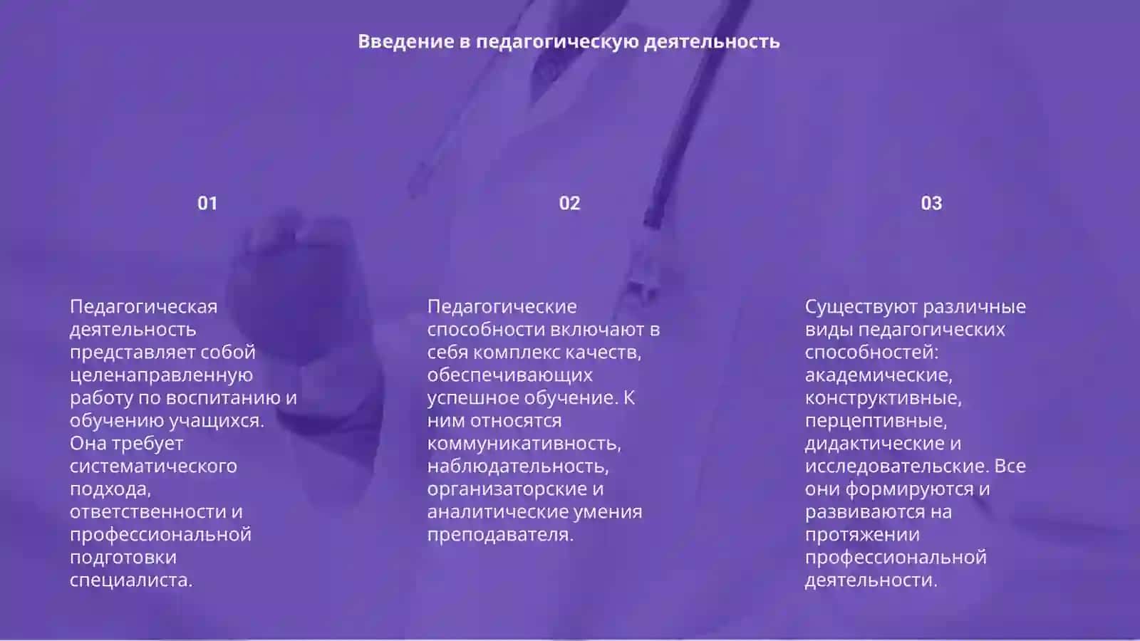 Педагогик фаолият. Педагогик мавқа: Тадбириёт мавқалари 3