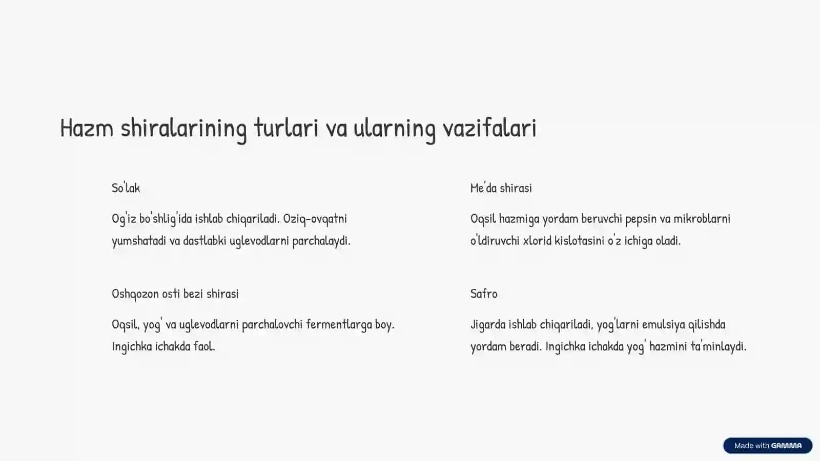 Hazm tizimi shiralari 3