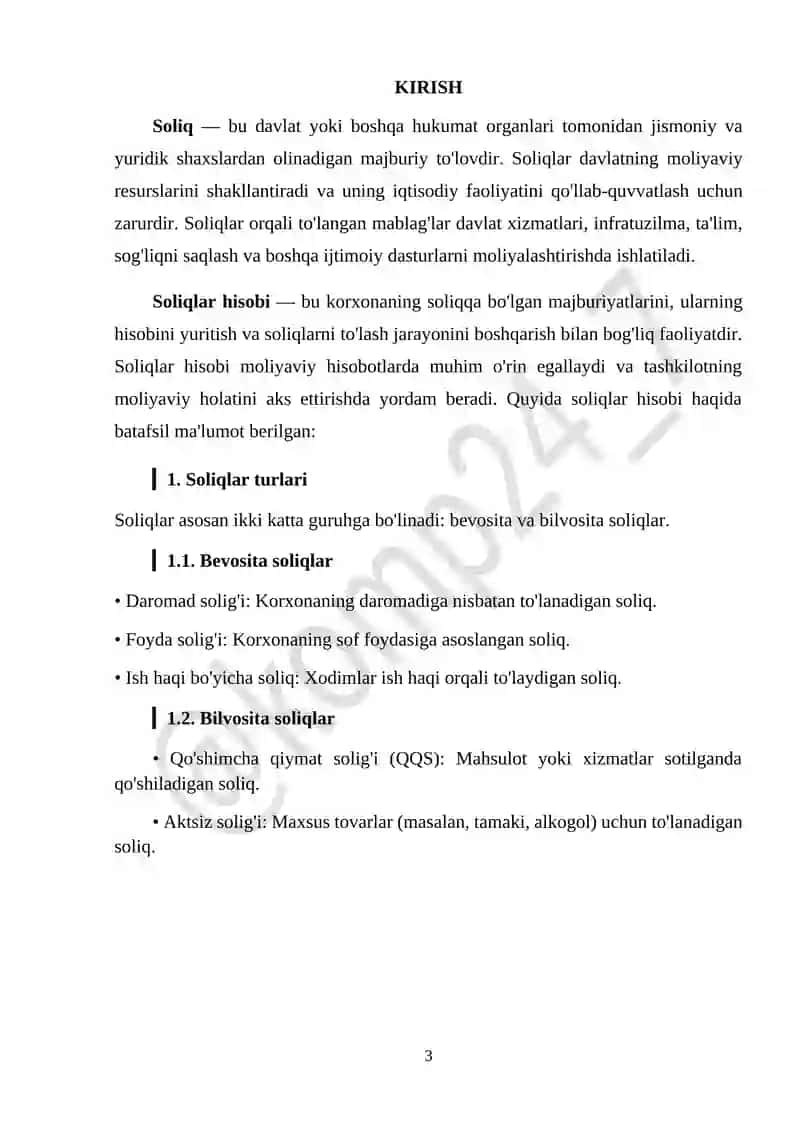 Bevosita soliqlar hisobi 3