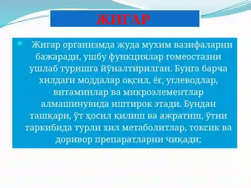 ЖИГАР ПАТОФИЗИОЛОГИЯСИ 3