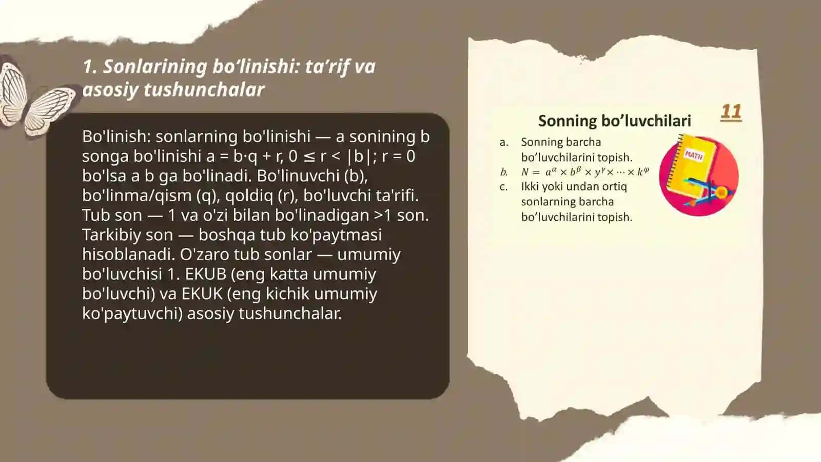 Sonlarining boʼlinishi 3