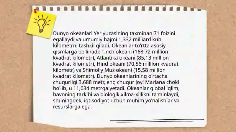 Dunyo okeanlari va ularning tarkibiy qismlari 3