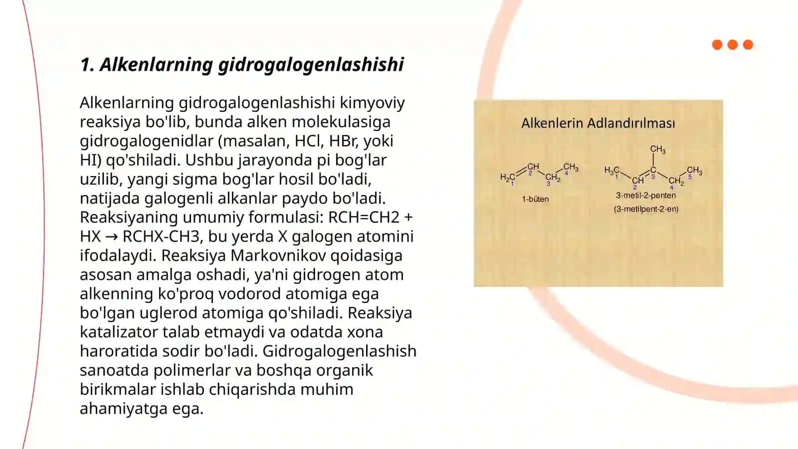 Alkenlarga xos sifat reaksyalari 3