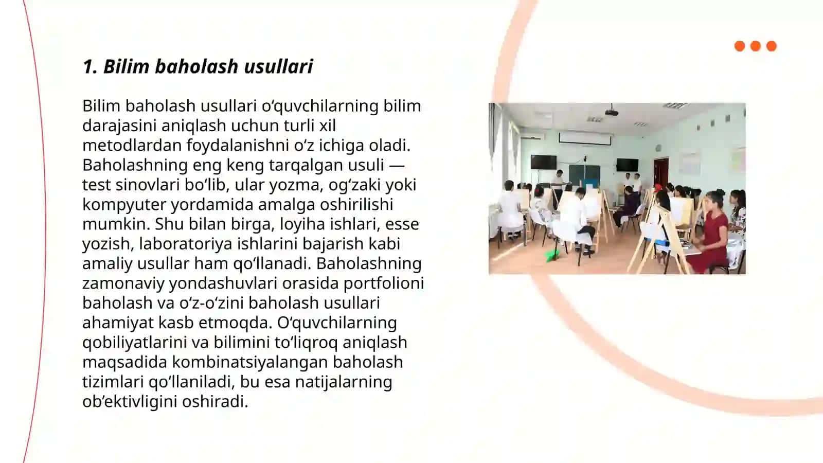 Bilim ko‘nikma malakani baholash me‘zonlari 3