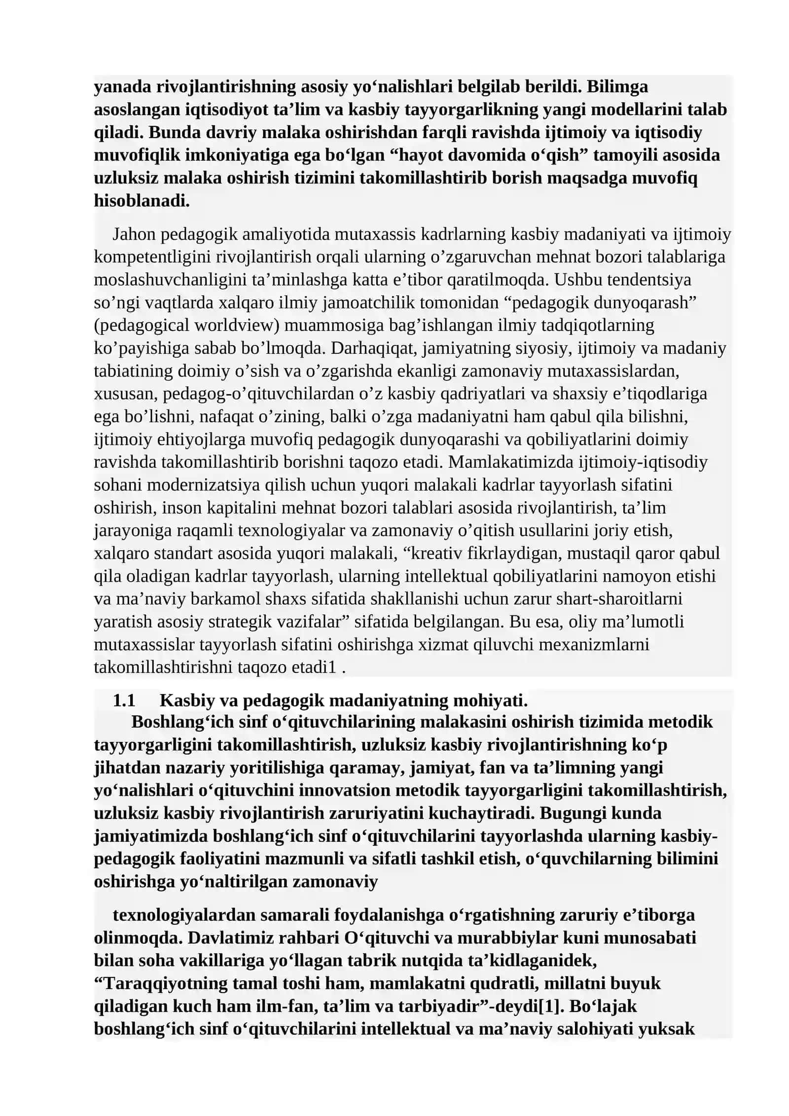 Boshlang’ich sinf o’qituvchisining kasb madaniyati 3