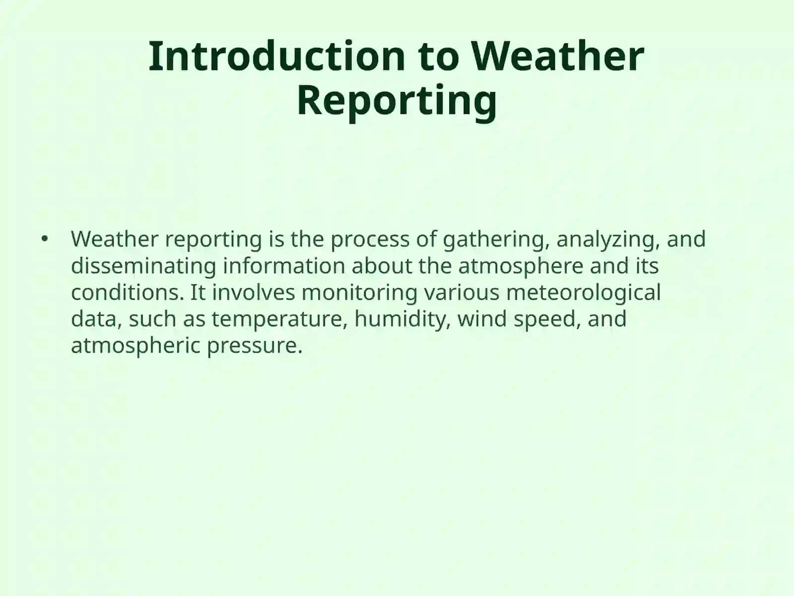 Weather Report System 3