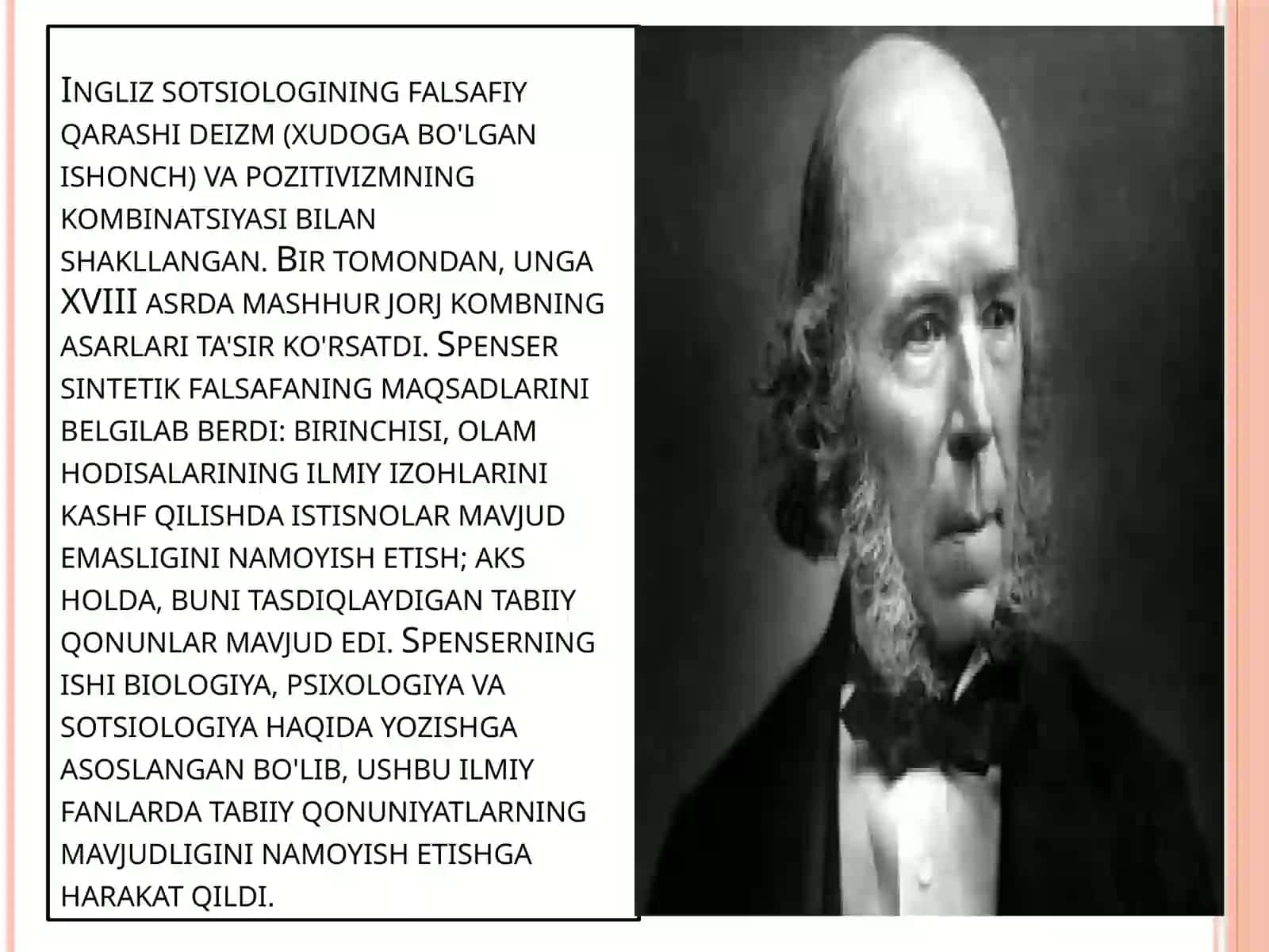 G.Spenserning “sintetik falsafa tizimi” asari 3