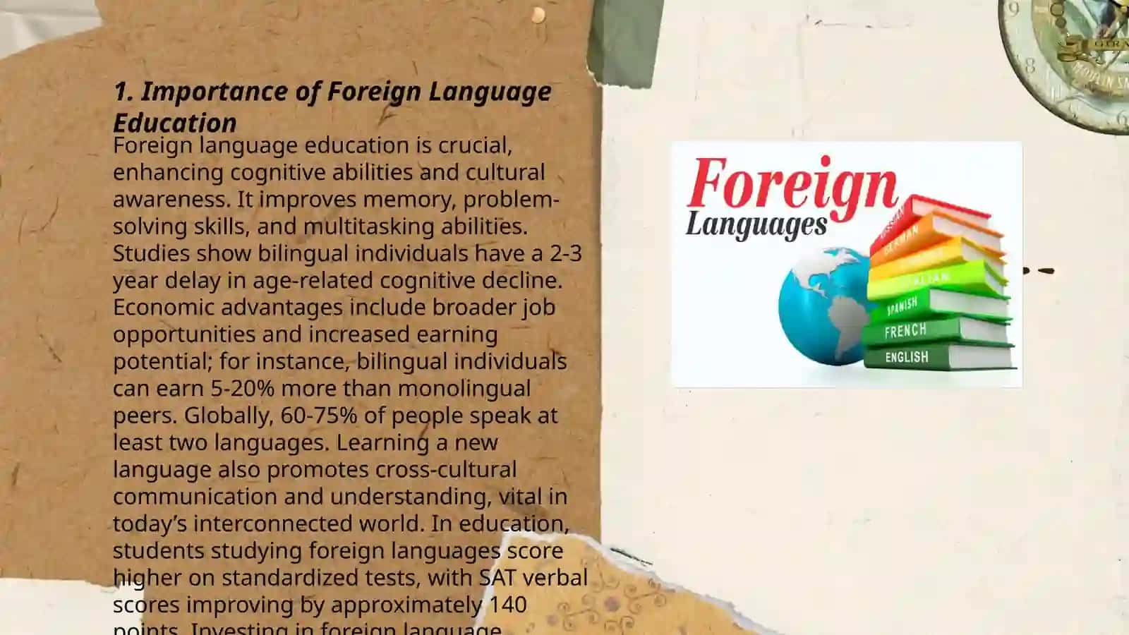 Education and role of foreign language 3