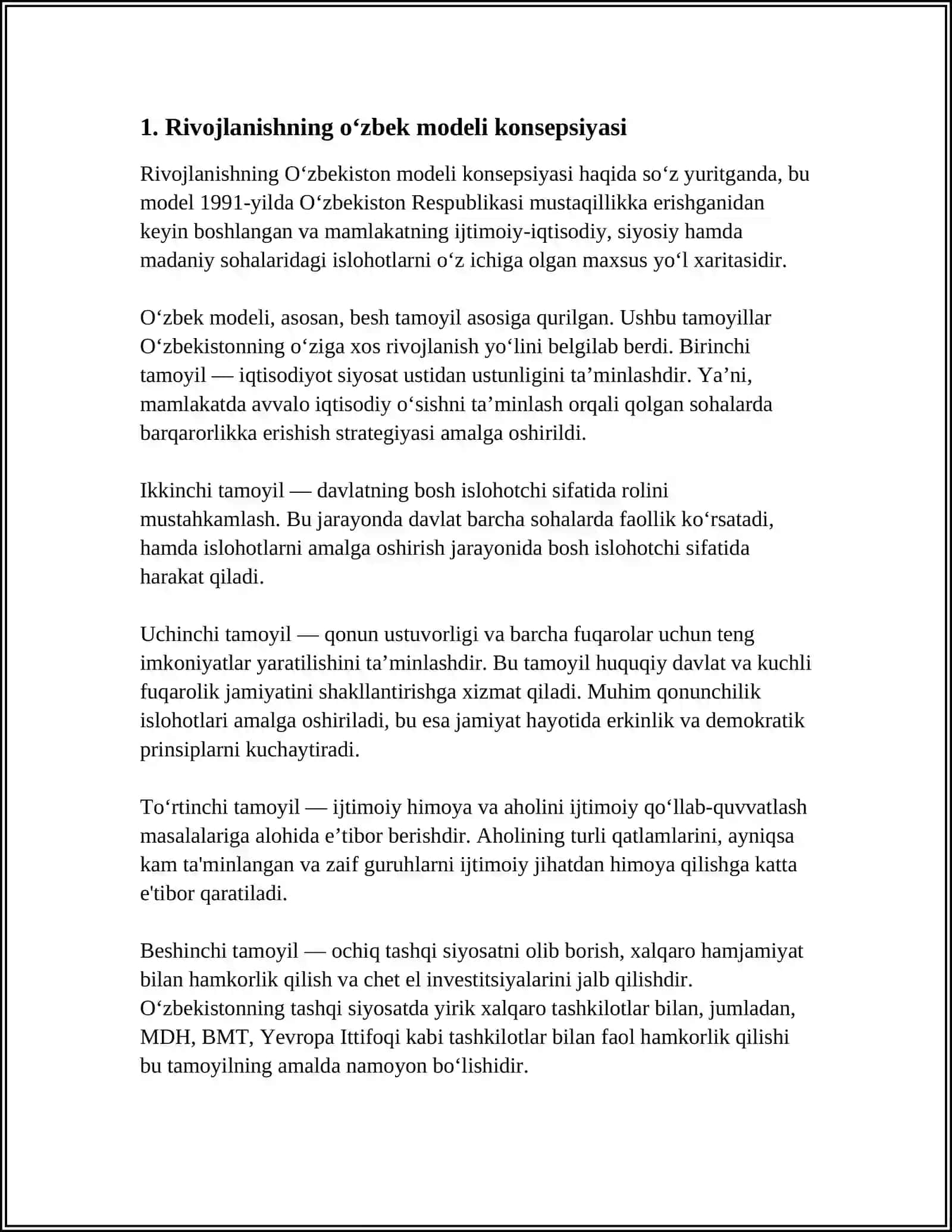RIVOJLANISHNING ŎZBEK MODELI VA UNING XUSUSIYATLARI 3