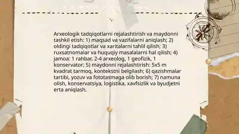 Arxeologiya tadqiqot uslubi 3