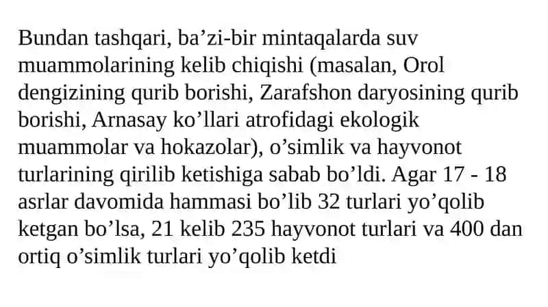 ATROFMUHITNI MUHOFAZA QILISH MUAMMOLARININGDOLZARBLIGI, EKOLOGIYANING HUQUQIY ASOSLARI VA O’ZBEKISTONDA TABIATNI MUXOFAZA QILISH QONUNCHILIGI 3