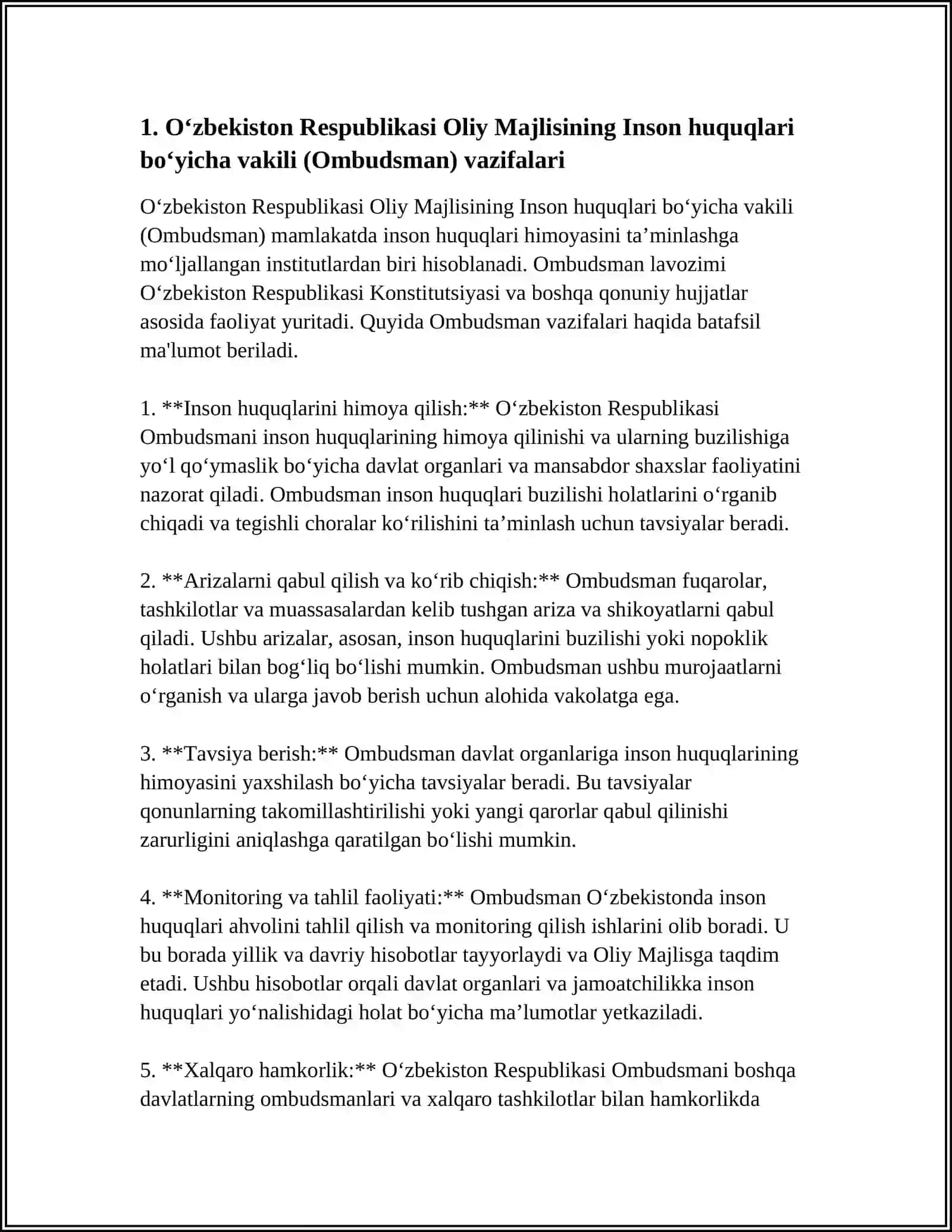 O‘ZBEKISTON RESPUBLIKASIDA OMBUDSMAN 3