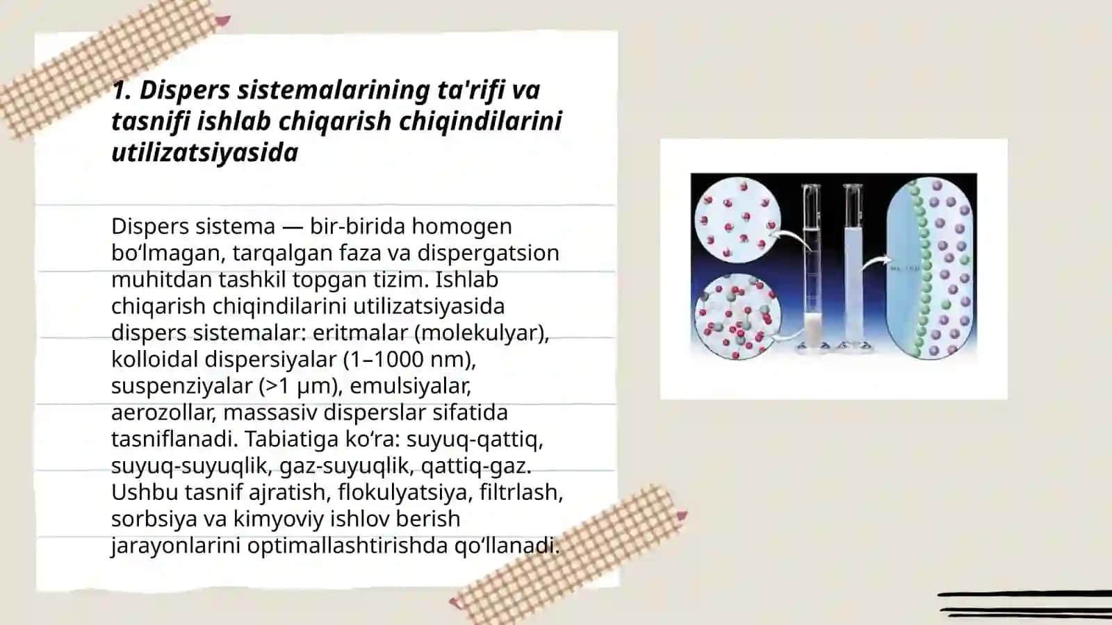 Dispers sistemalarining ta'rifi va tasnifi 3