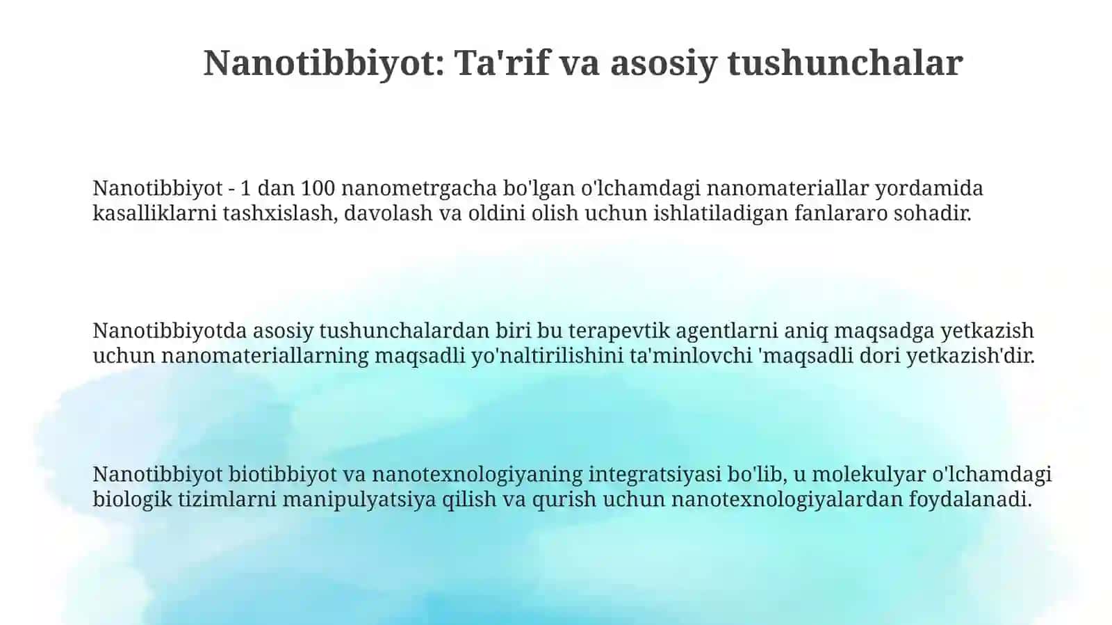 Nanotibbiyot ko‘rinishlari 3