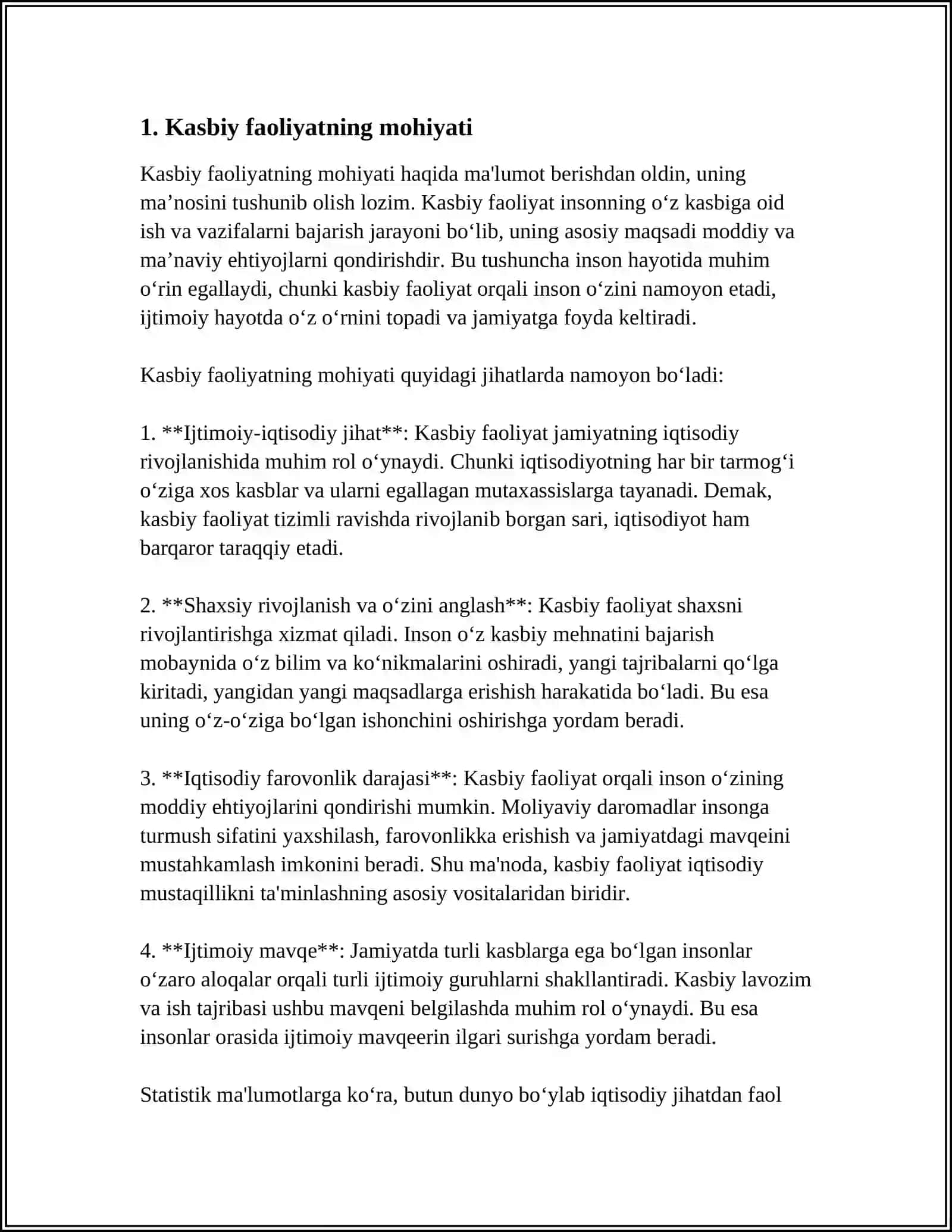 KASBIY FAOLIYATLARNING OBYEKTLARI 3