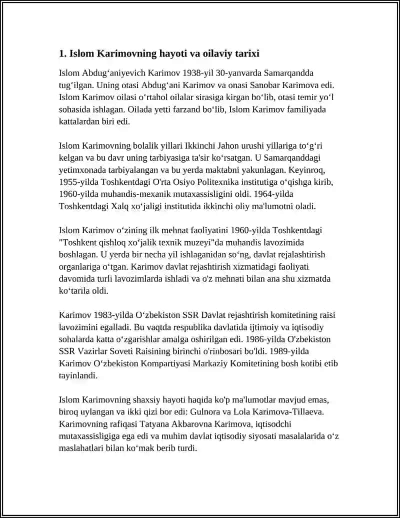KARIMOV - OʻZBEKISTON RESPUBLIKASINING BIRINCHI PREZIDENTI 3