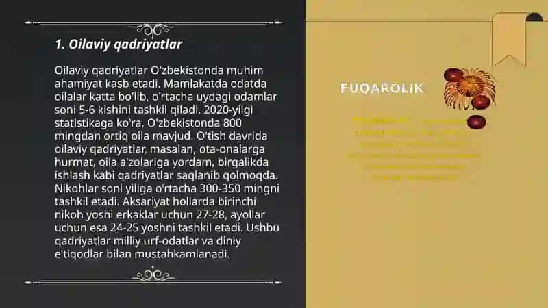 Oilaviy qadriyatlar 3