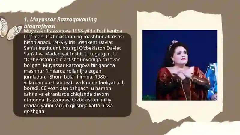 Oʻzbekiston akademik xonandalari.Muyassar Razzoqova. 3