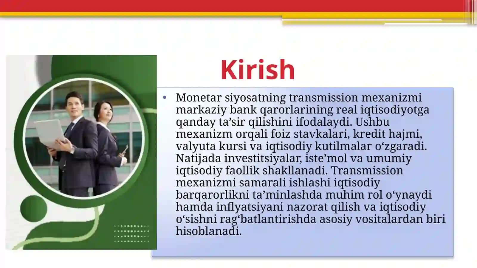 Monetar siyosatning transmission mexanizmi 3