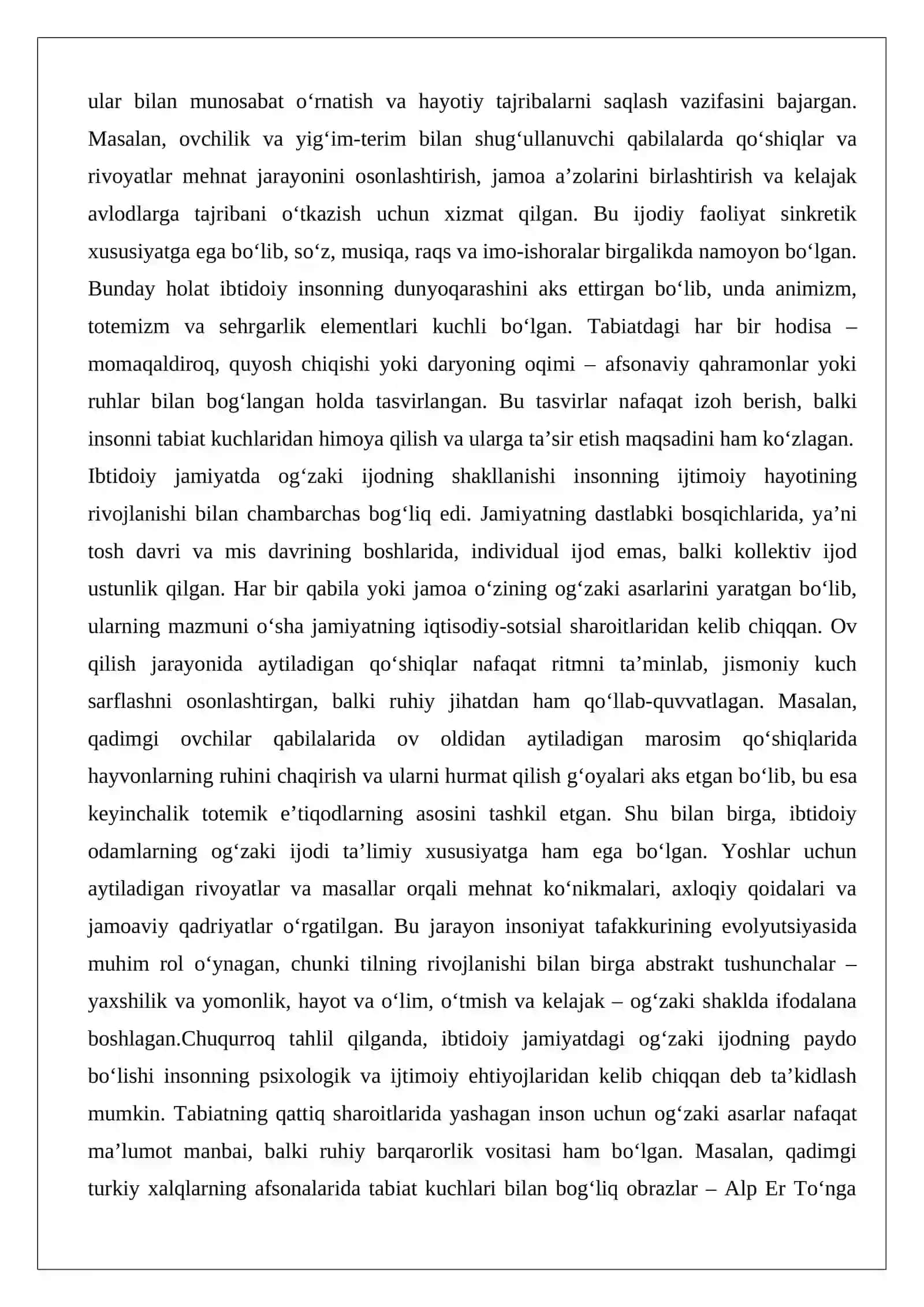 Qadim xalqlar og‘zaki ijodi namunalari 3