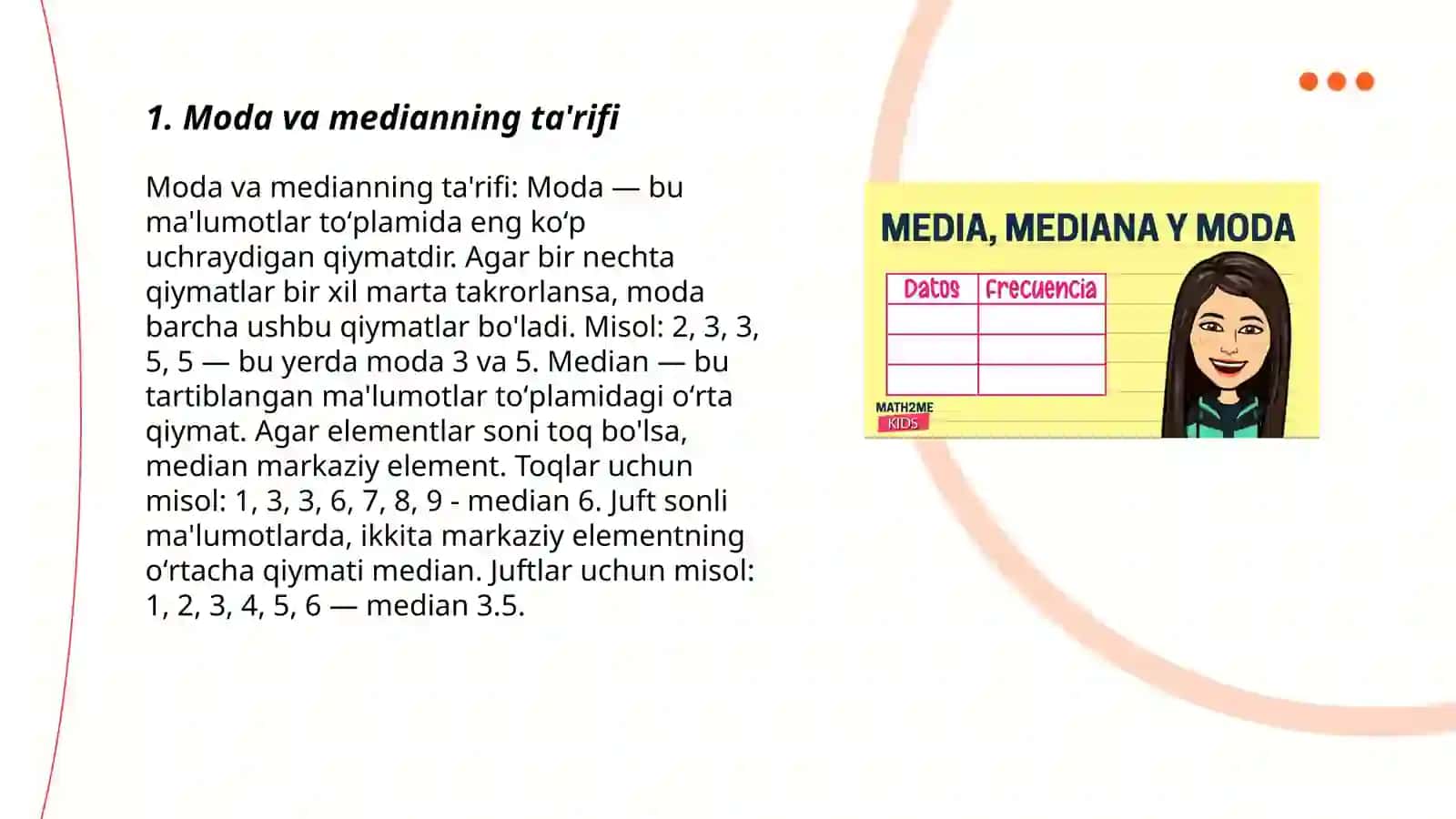 Moda va mediana 3