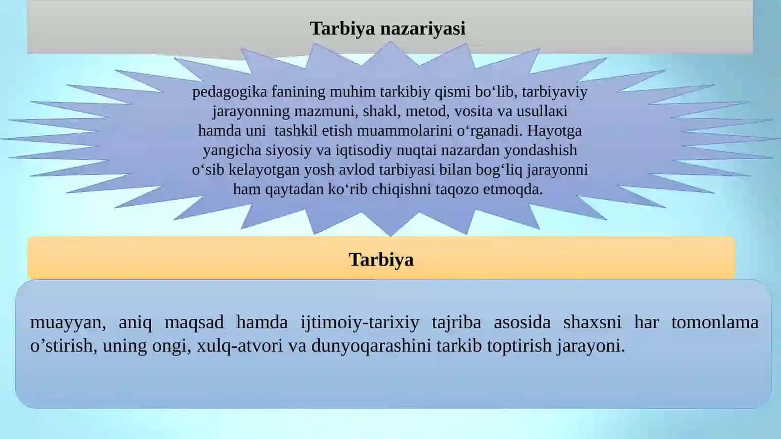 TARBIYA JARAYONINING MOHIYATI VA MAZMUNI 3