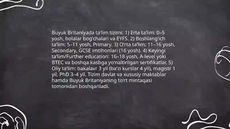 Buyuk Britaniyaning taʼlim tizimi 3