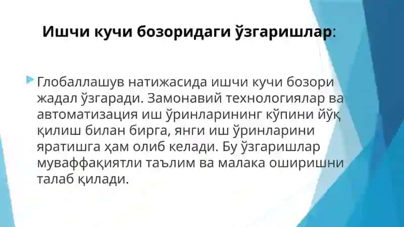 Глобаллашув шароитида ишчик кучи бозори ва миграция муаммолари 3