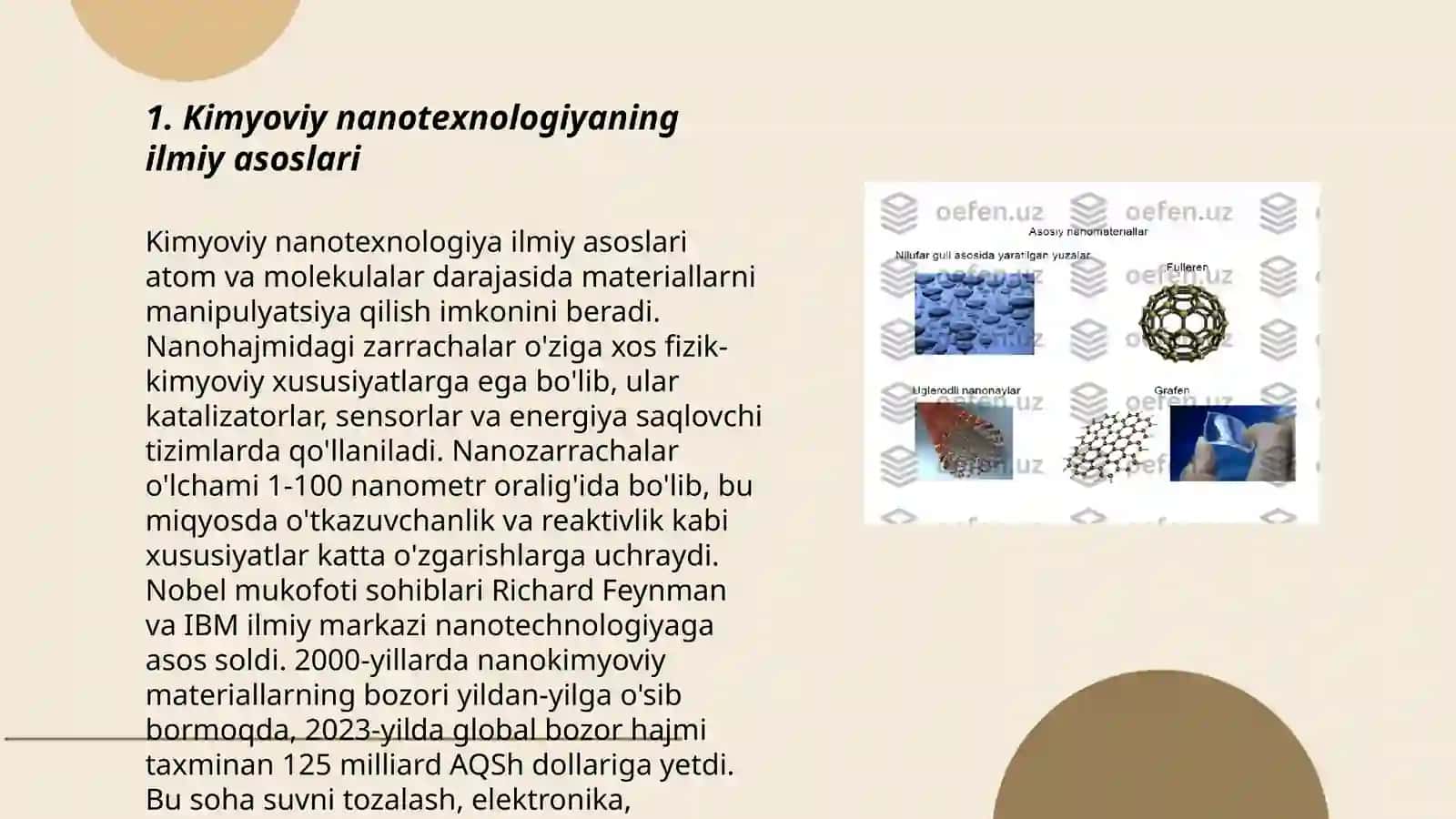 Kimyoviy nanotexnologiyaning shakllanishi va yutuqlari 3