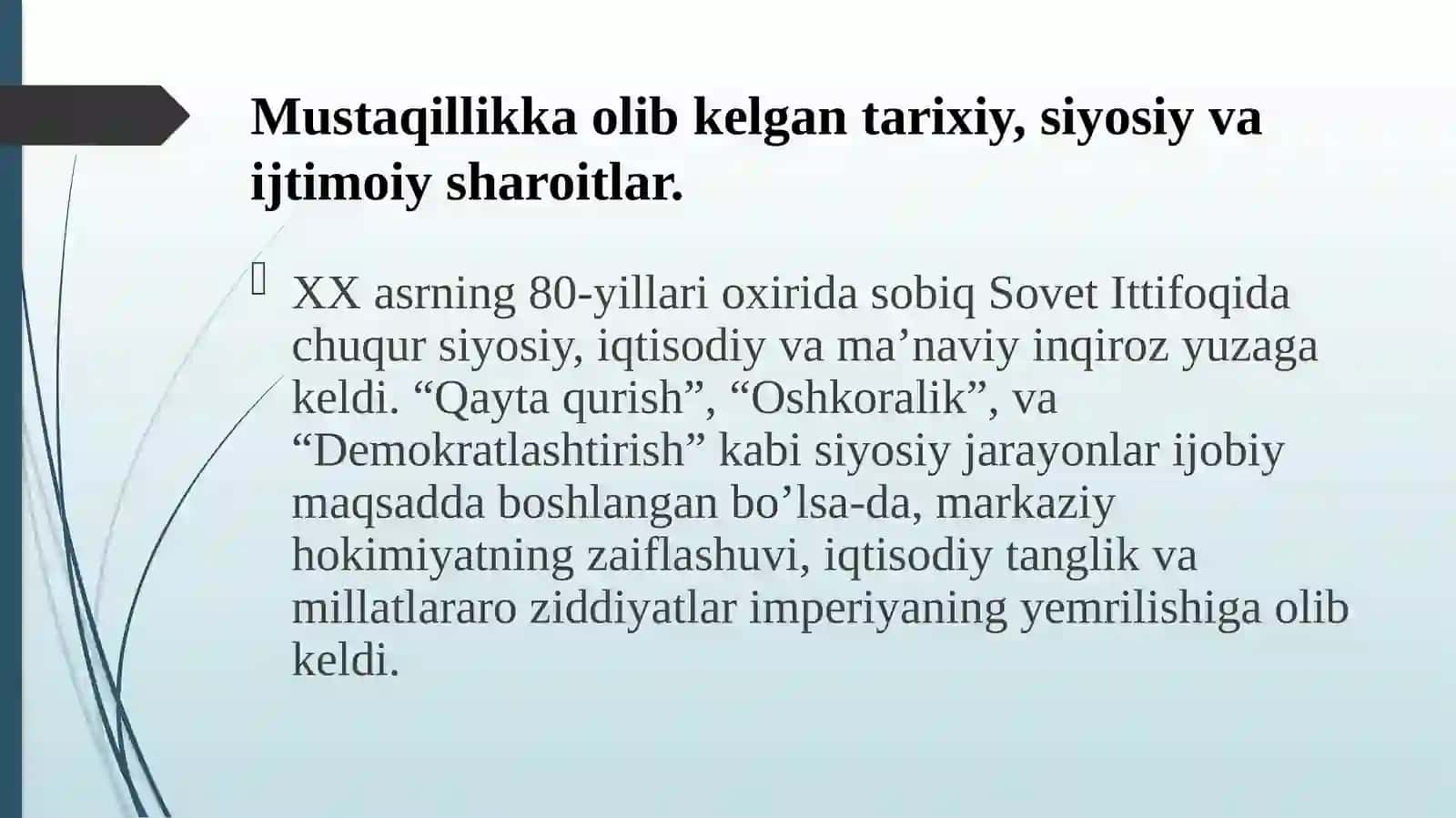 Mustaqillikka erishish jarayonlari 3