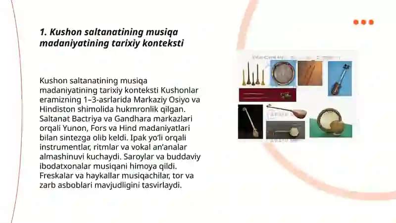 Kushan saltanatining musiqa madaniyati 3