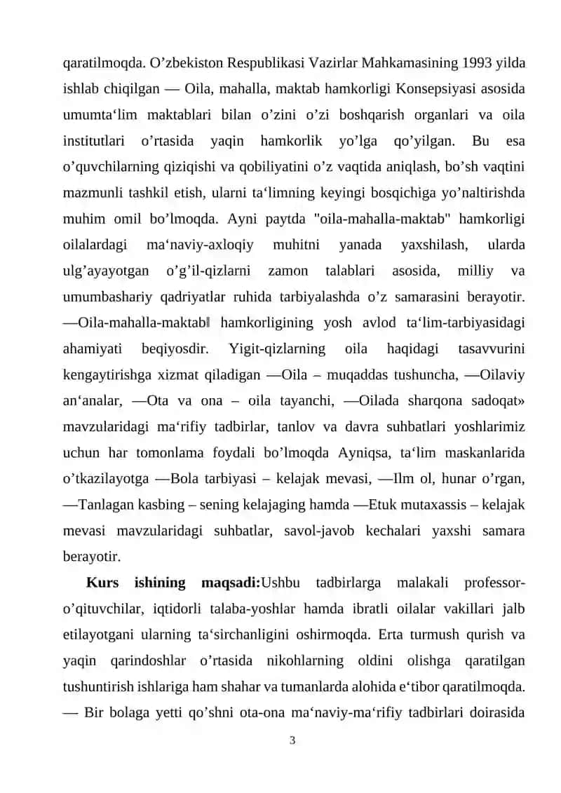 Sinf rahbarining ota-onalar bilan hamkorlikdagi ishlari 3