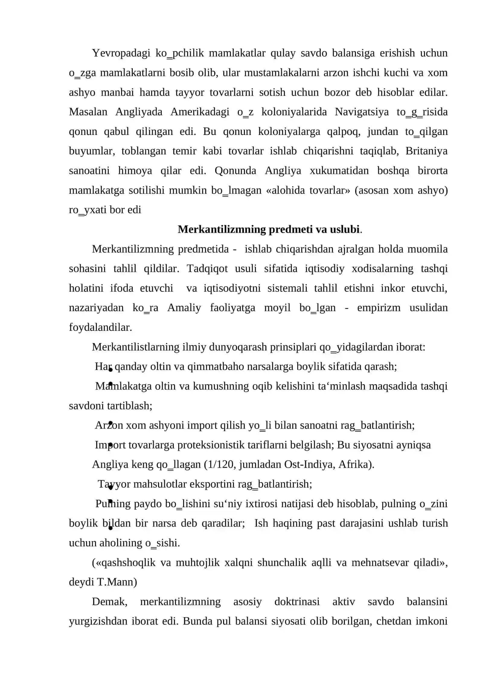Merkantelizm iqtisodiy ta’limoti va uning mohiyati 3