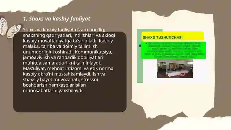 Shaxs va kasbiy faoliyat 3