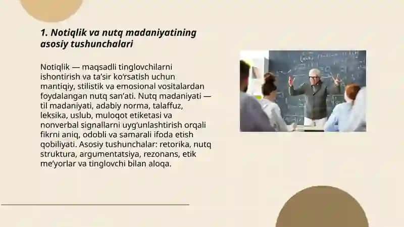 Notiqlik va nutq madaniyati 3