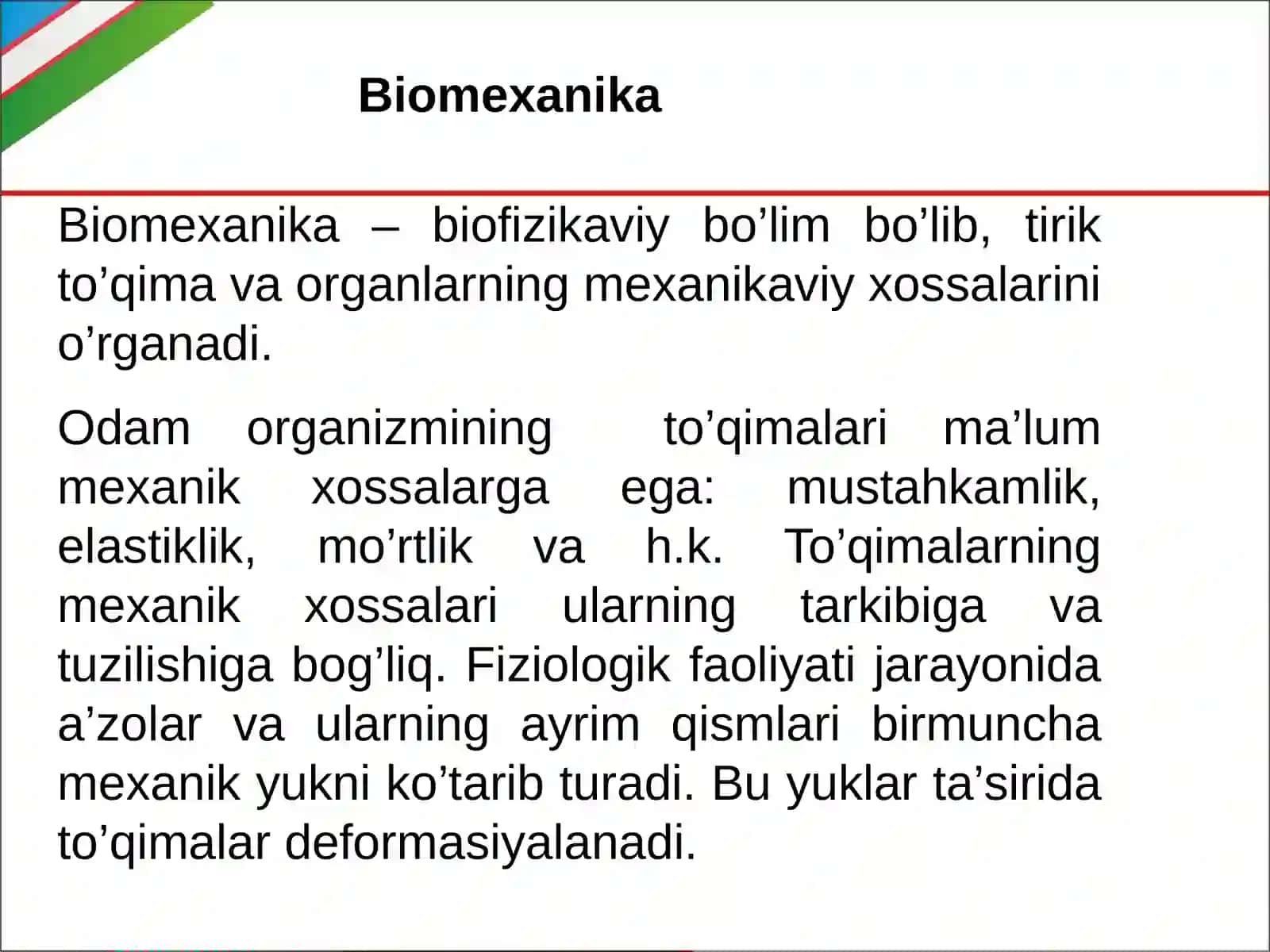 Qattiq jismlar va biologik to'qimalarning mexanik xossalari 3