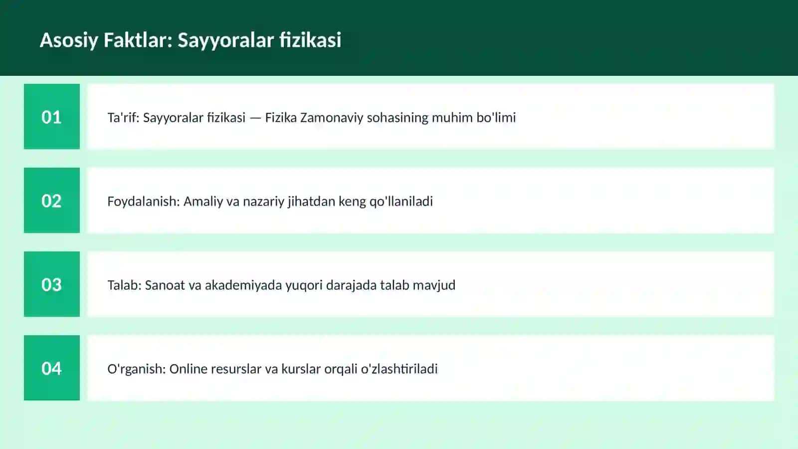 Sayyoralar fizikasi 3