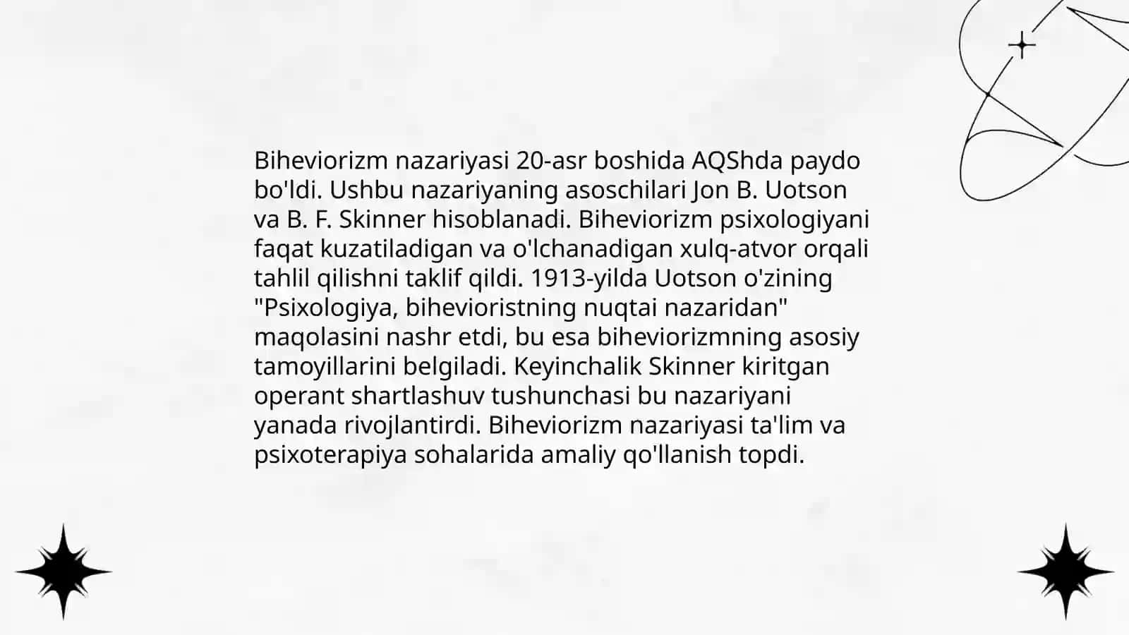 Biheviorizm nazariyasi 3