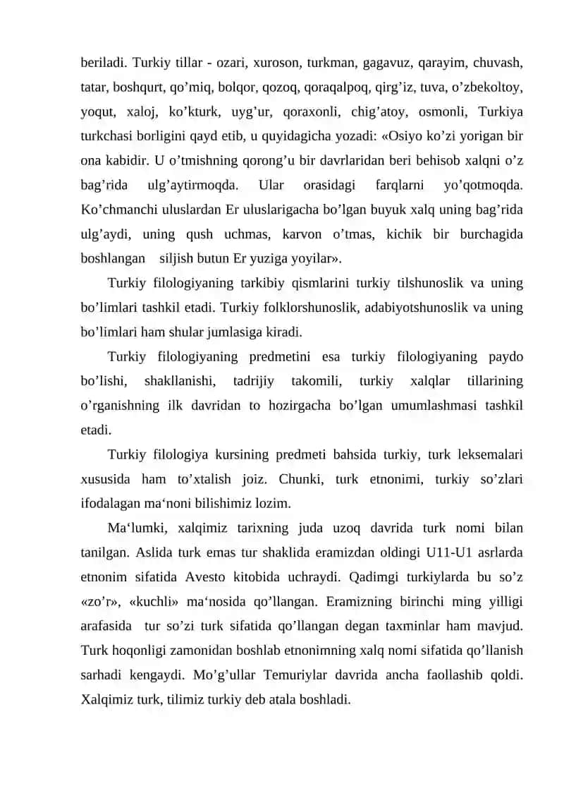 Turkiy Tillar Tasnifi 3
