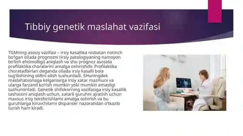 Tibbiy genetik maslahat 3