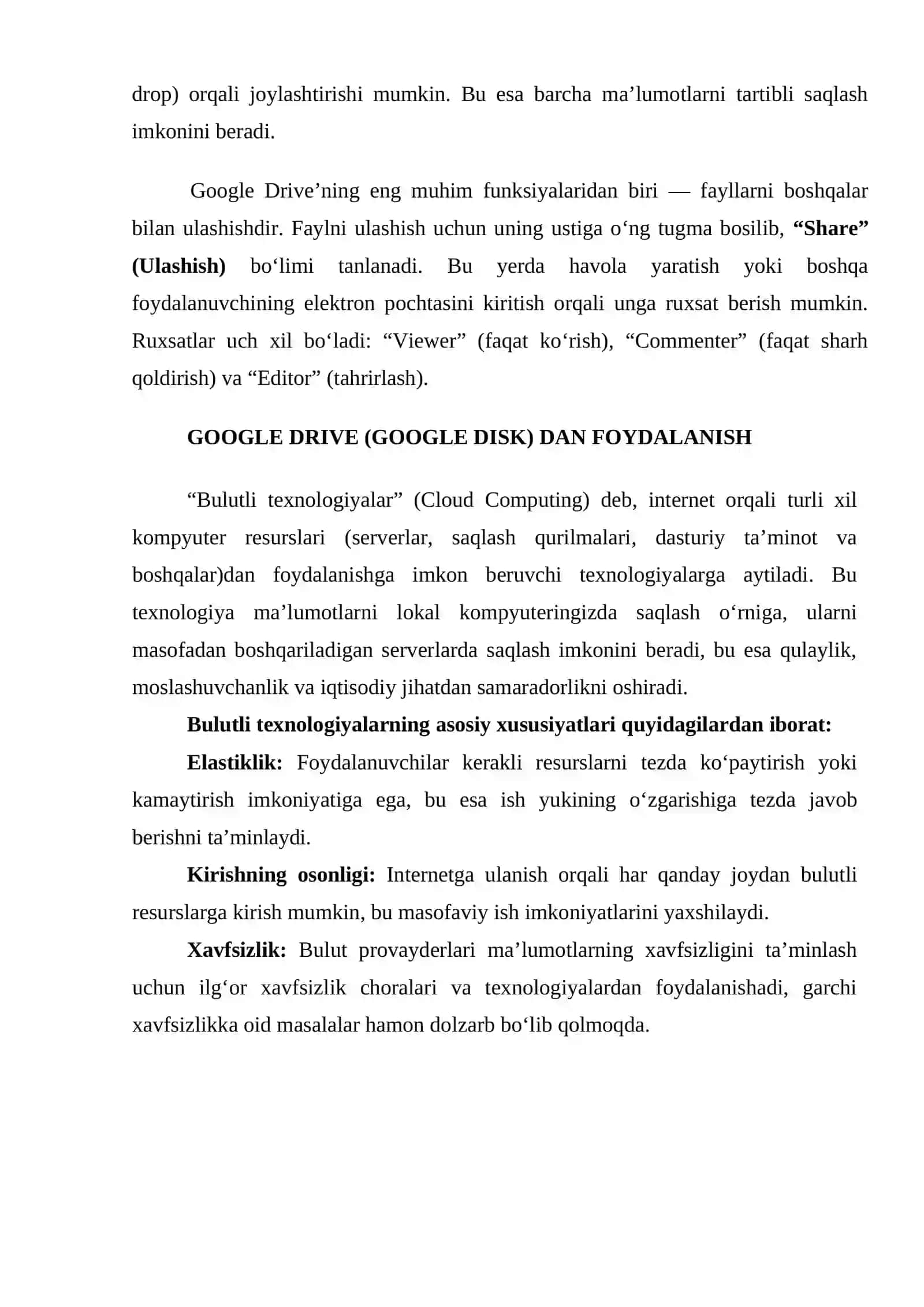 LABORATORIYA ISHI: MAVZU: BULUTLI TEXNOLOGIYALARNI TURLI SOHALARDA AMALGA OSHIRISH TAMOYILLARI 3