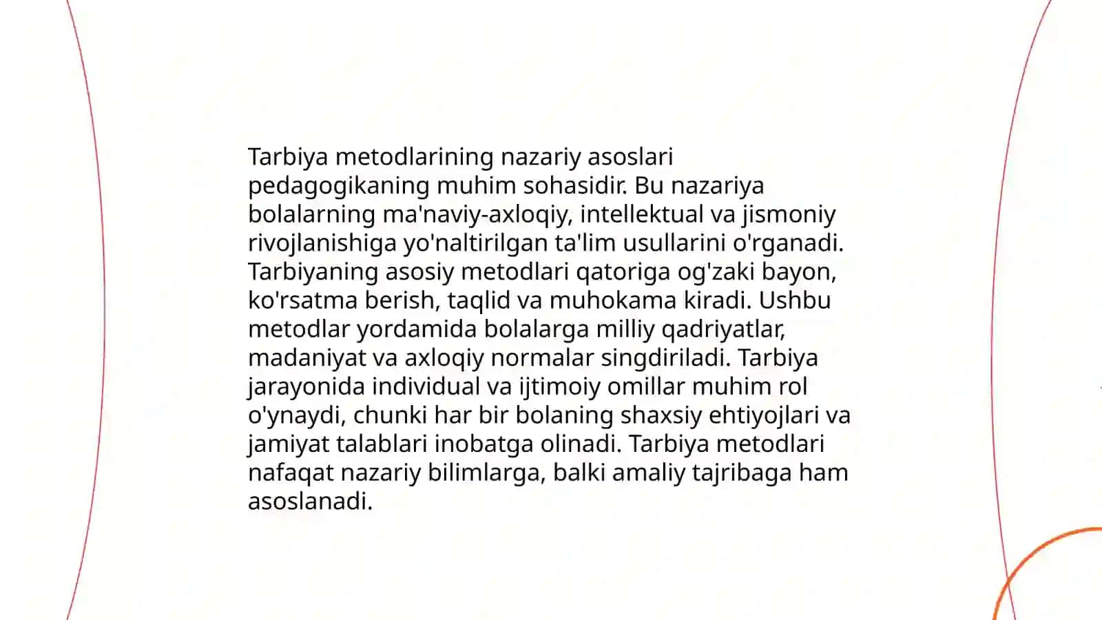 Tarbiya metodlarning maqsadi vazifalari va turkumlanishi 3