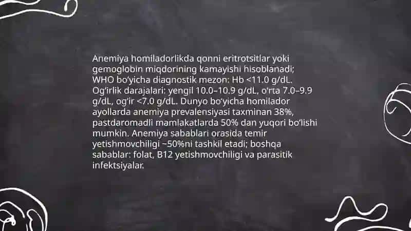 Anemiya va Homiladorlik 3